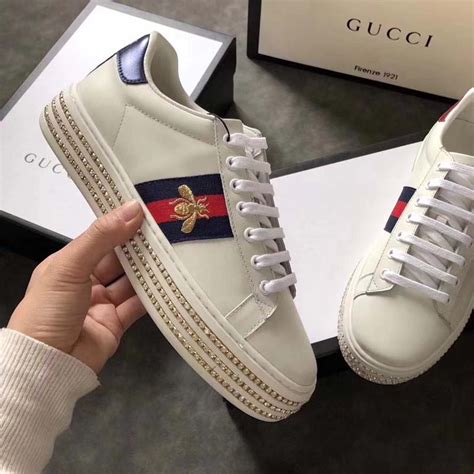 gucci shoes all white|unisex authentic white gucci shoes.